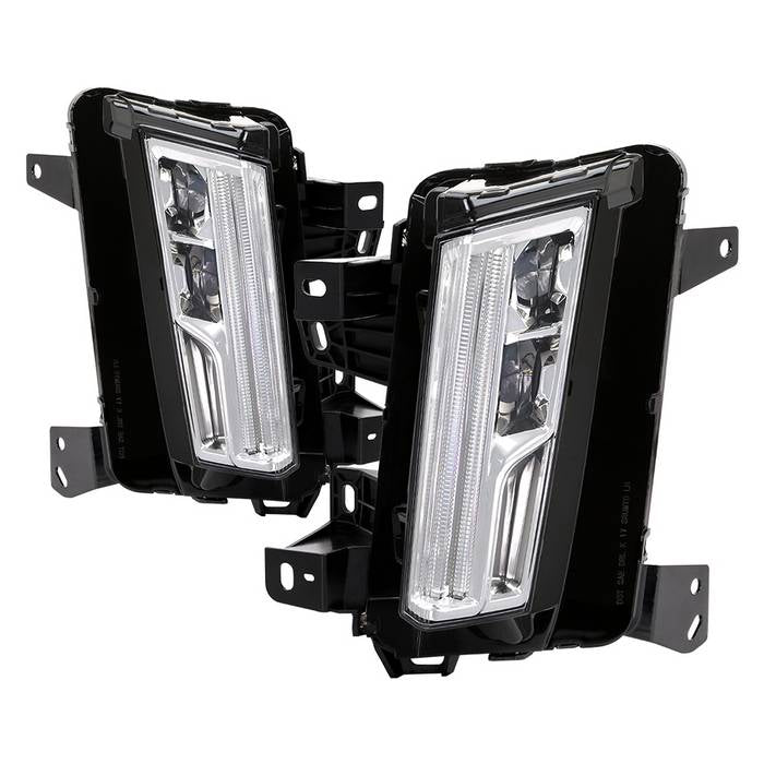 ( xTune ) Cadillac XT5 17-18 DRL LED Switch Back Signal Fog Lights - Chrome