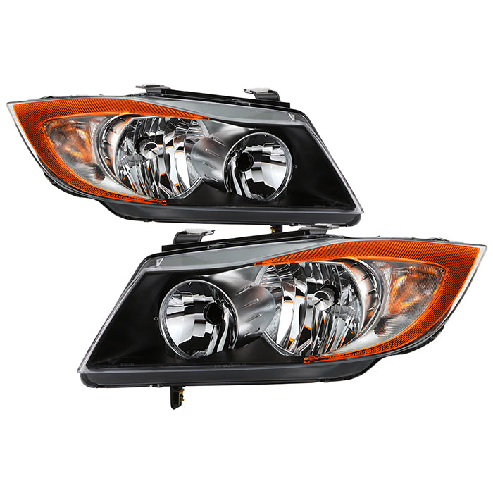( Akkon ) BMW E90 06-08 Sedan Halogen Model only ( Do not Fit Coupe and HID Model ) OEM Style Headlights - Low Beam-H7(Not Included) ; high Beam-H7(Not Included) ; Signal-1156A(Included) - Left + Right