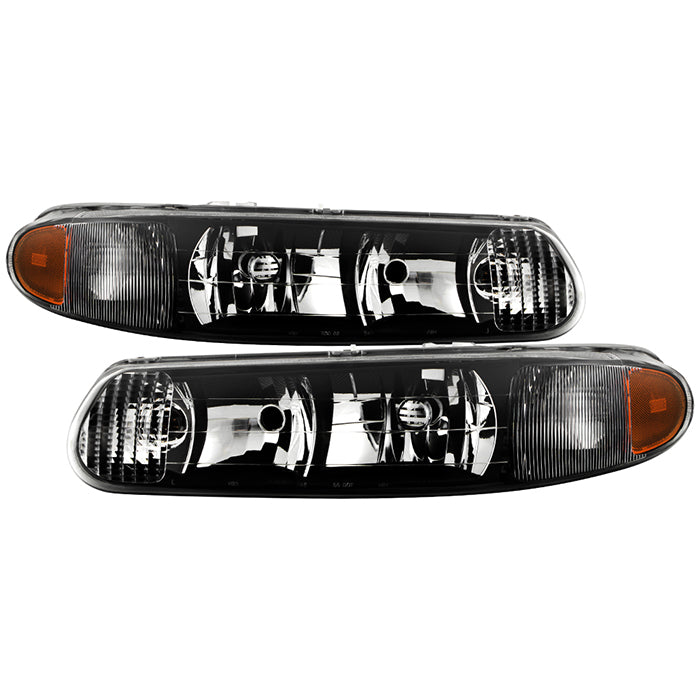 ( Akkon ) Buick Century 97-05 Regal 97-04 Crystal Headlights - Black