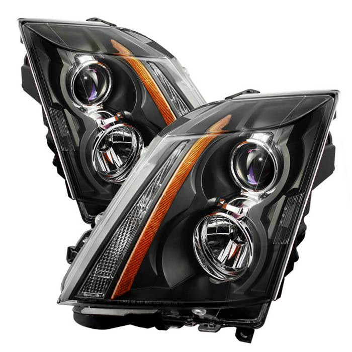 ( OE ) Cadillac CTS 08-14 / CTS-V 09-12 Halogen Only ( Don‘t fit HID Model )Projector Headlights - Black