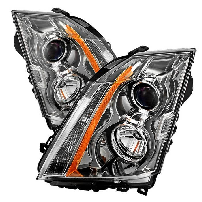 ( OE ) Cadillac CTS 08-14 / CTS-V 09-12 Halogen Only ( Don‘t fit HID Model )Projector Headlights - Chrome