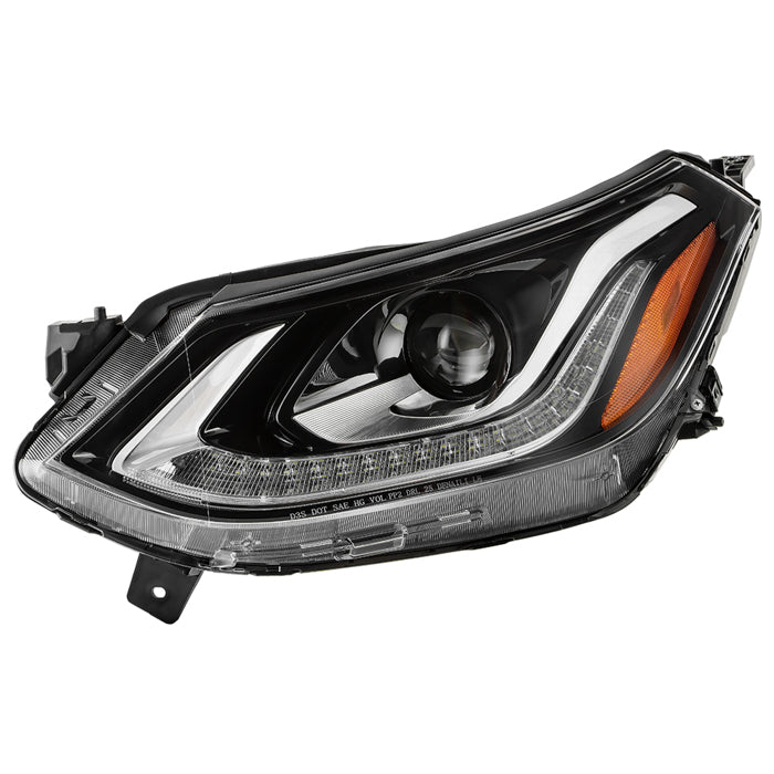 ( POE ) Chevy Bolt EV 17-21 Xenon HID Black Housing w/LED DRL Projector Headlight - OE Left (D3S High/Low Ballast not included)