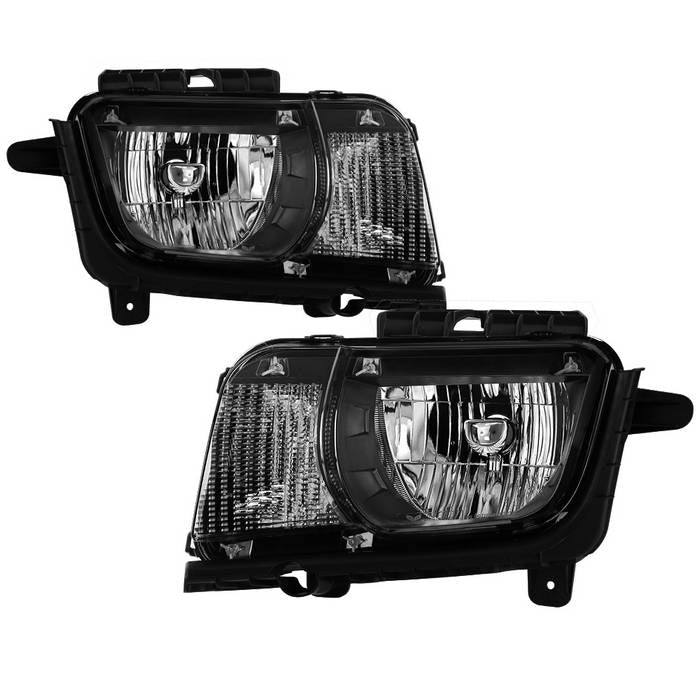 ( Akkon ) Chevy Camaro 10-13 Halogen Models Only ( Don‘t Fit Xenon HID Models ) OEM Style Headlights - Black