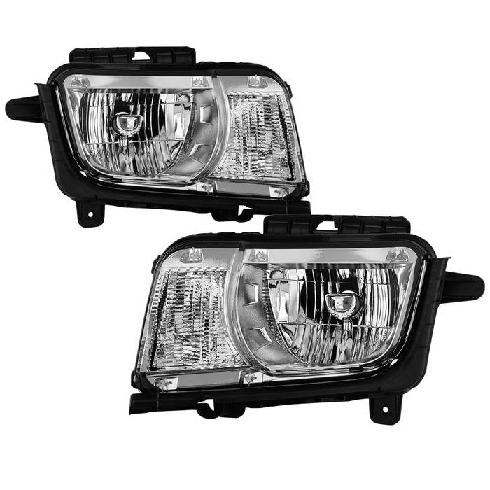 ( Akkon ) Chevy Camaro 10-13 Halogen Models Only ( Don‘t Fit Xenon HID Models ) OEM Style Headlights - Chrome