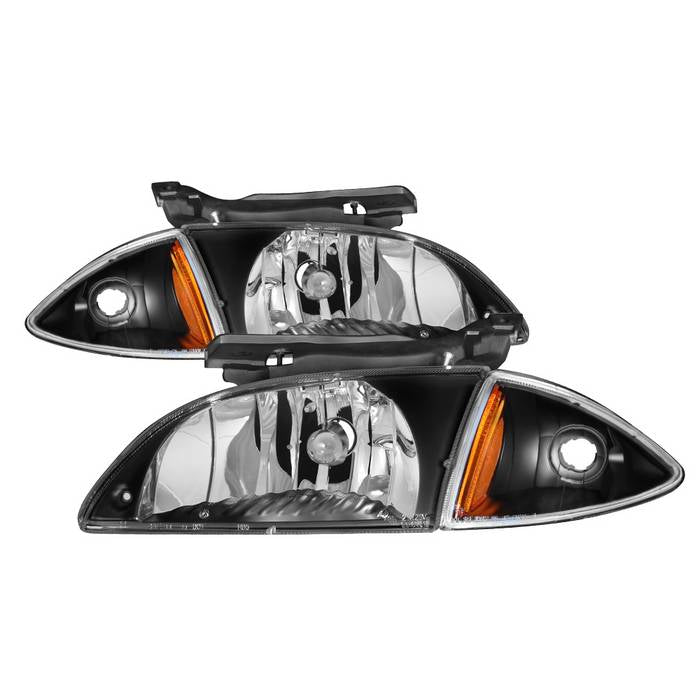 ( Akkon ) Chevy Cavalier 00-02 Corner Lamp & Headlights 4pcs set-Black