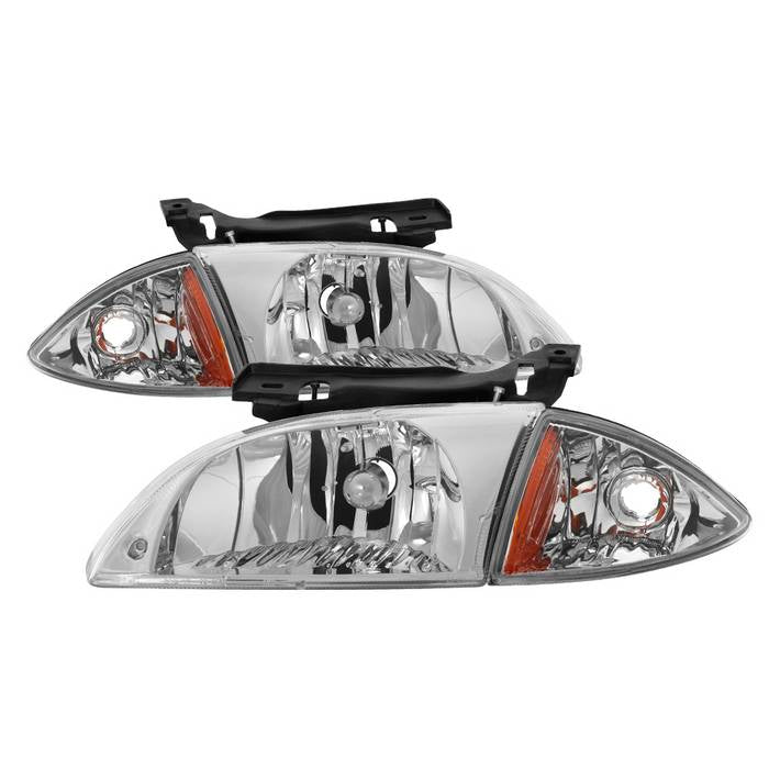 ( Akkon ) Chevy Cavalier 00-02 Corner Lamp & Headlights 4pcs set-Chrome
