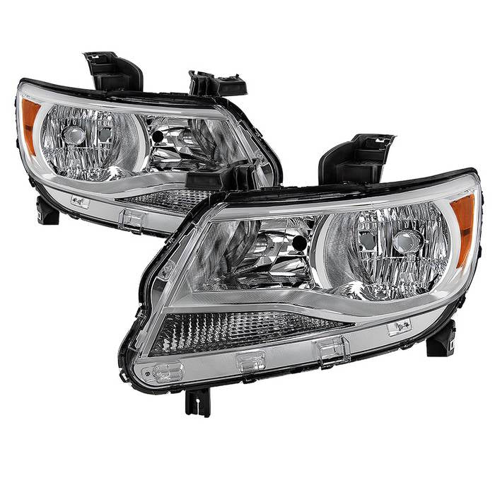 ( POE ) Chevy Colorado 2015-2021 Halogen Models Only ( Don‘t fit Xenon HID and Projector Models ) OEM Style Headlight - Low Beam-H11(Included) ; High Beam-HB3(Included) ; Signal-7444NA(Not Included) - Chrome