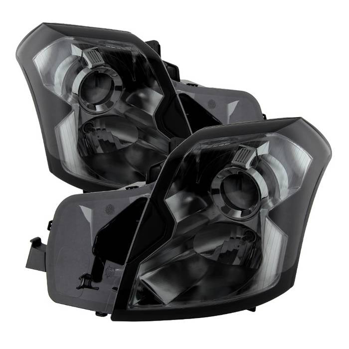 ( Akkon ) Cadillac CTS 03-07 Crystal Headlights - Halogen Model Only ( Not Compatible With Xenon/HID Model ) - Smoke