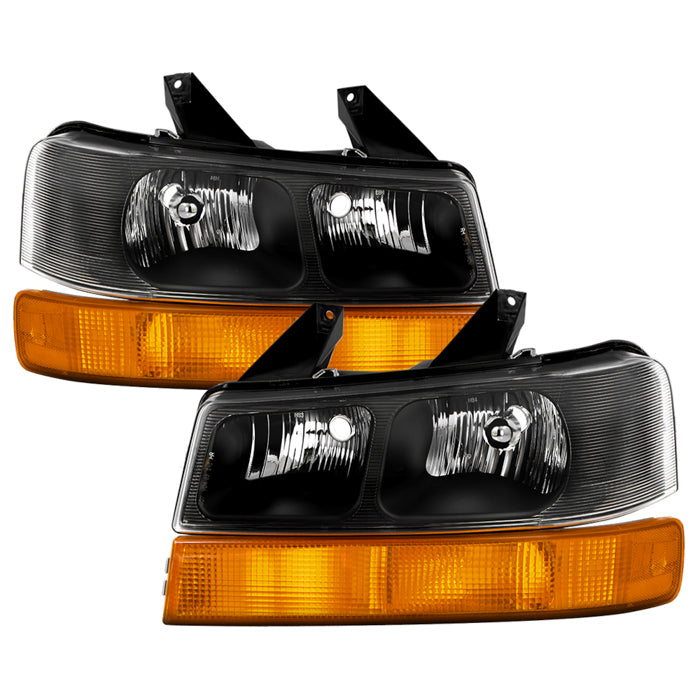 ( OE ) Chevy Express 1500/2500/3500 03-19 / GMC Savana 1500/2500/3500 03-19 OEM Style Headlights With Bumper Lights - Low Beam-HB4(Not Included) ; High Beam-HB3(Not Included) - Black