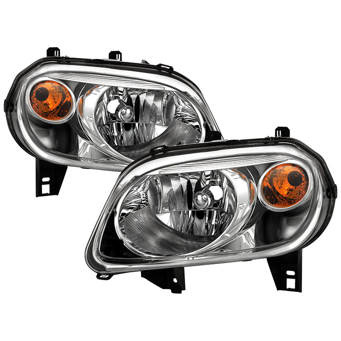 ( Akkon ) Chevy HHR 2006-2011 Crystal Headlights -  Low Beam-H13(Not Included) ; High Beam-H13(Not Included) ; Signal-PY27/7W(Included) - Chrome