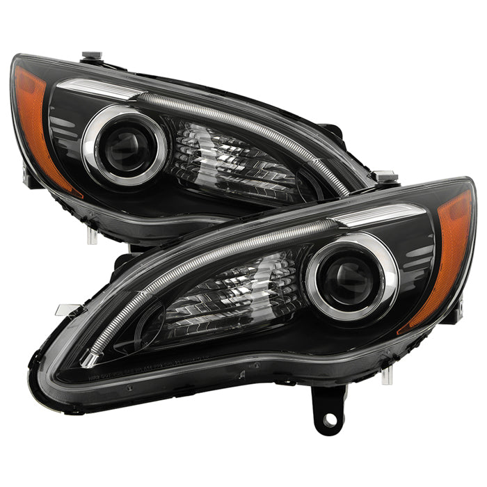 ( POE ) Chrysler 200 11-14 Halogen w/All Bulbs Headlight - OE Black SET (Bulb: High/Low 9012)
