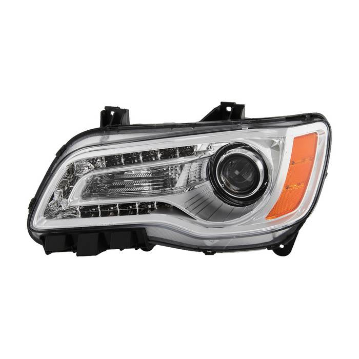 ( OE ) Chrysler 300 Halogen Only 2011-2014 (Won‘t Fit HID Models ) Chrome Bezel Driver Side Headlight - Low Beam-9012(Included) ; High Beam-9012(Included) ; Signal-PSY24W(Not Included) - OEM Left