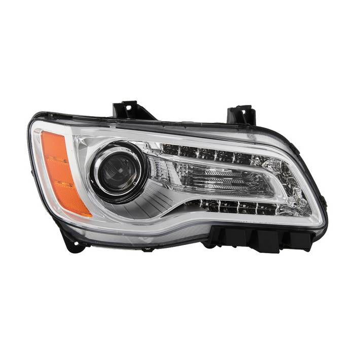 ( OE ) Chrysler 300 Halogen Only 2011-2014 (Won‘t Fit HID Models ) Chrome Bezel Passenger Side Headlight - Low Beam-9012(Included) ; High Beam-9012(Included) ; Signal-PSY24W(Not Included) - OEM Right