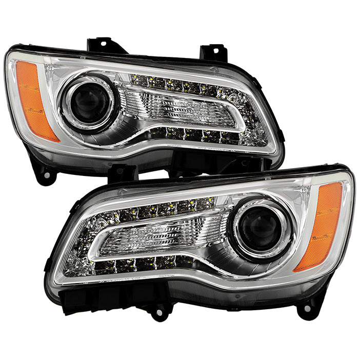 ( OE ) Chrysler 300 Halogen Only 2011-2014 (Won‘t Fit HID Models ) Black Bezel OEM Style Headlight - Left and Right