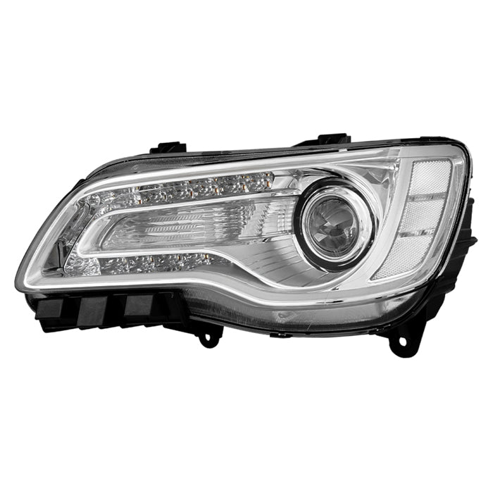 ( POE ) Chrysler 300 11-14 Bi Xenon HID w/AFS Chrome Bezel Projector Headlight -OE Left (HID Bulb: High/Low D3S)