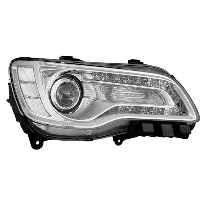 ( POE ) Chrysler 300 11-14 Bi Xenon HID w/AFS Chrome Bezel Projector Headlight -OE Right (HID Bulb: High/Low D3S)