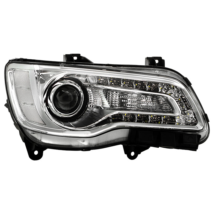 ( OE ) Chrysler 300 Halogen Only 2015-2023  (Will Not Fit HID Models ) Chrome Bezel Passenger Side Headlight - Low Beam-9012(Included) ; High Beam-9012(Included) ; Signal-PSY24W(Not Included) - OEM Right