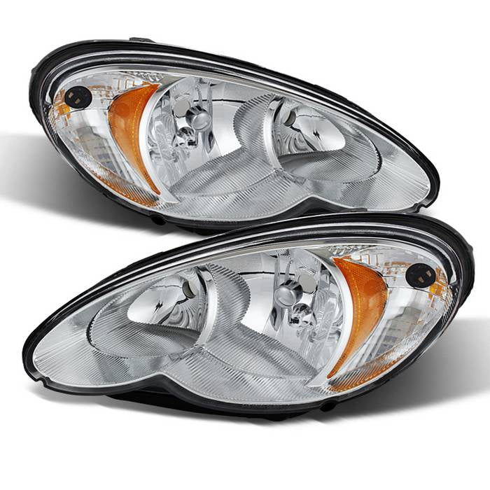 ( Akkon ) Chrysler PT Cruiser 06-10 Halogen Only Headlights -Chrome