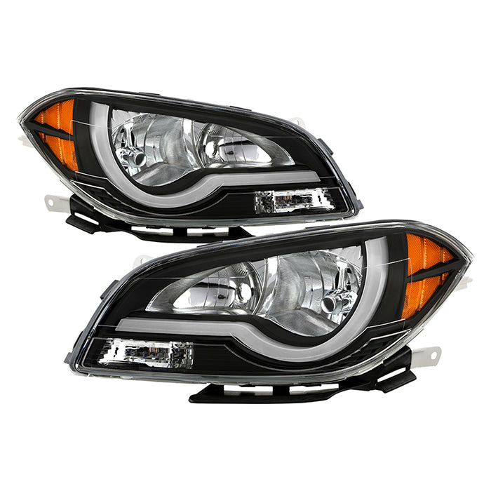 ( Akkon ) Chevy Malibu 2008-2012 DRl LED Light Bar Headlights - Low Beam-H11(Included) ; High Beam-H9(Included) ; Signal-4157NA(Included) - Black