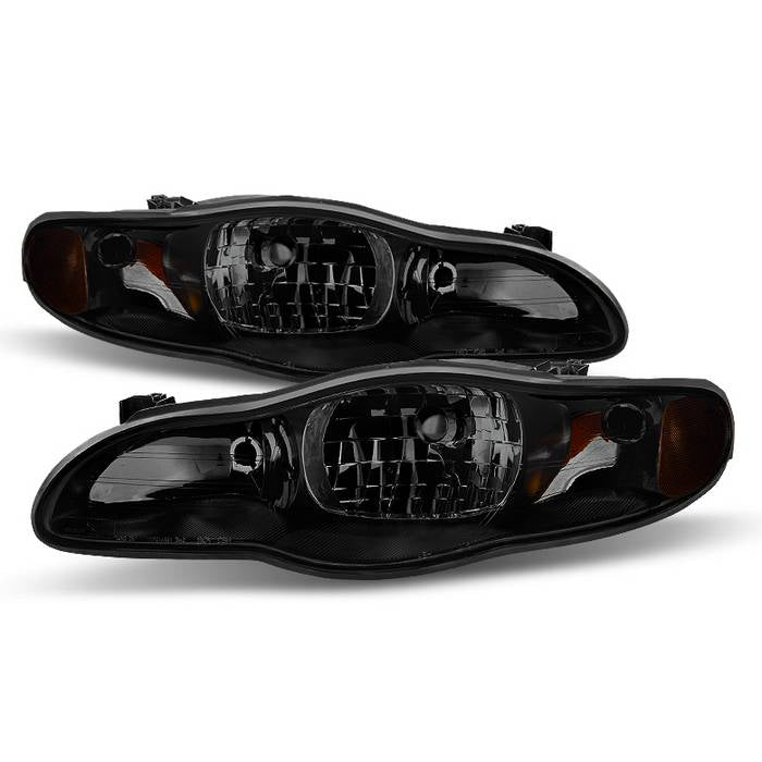 ( Akkon ) Chevy Monte Carlo 00-05 OEM Style Headlights - Black Smoked