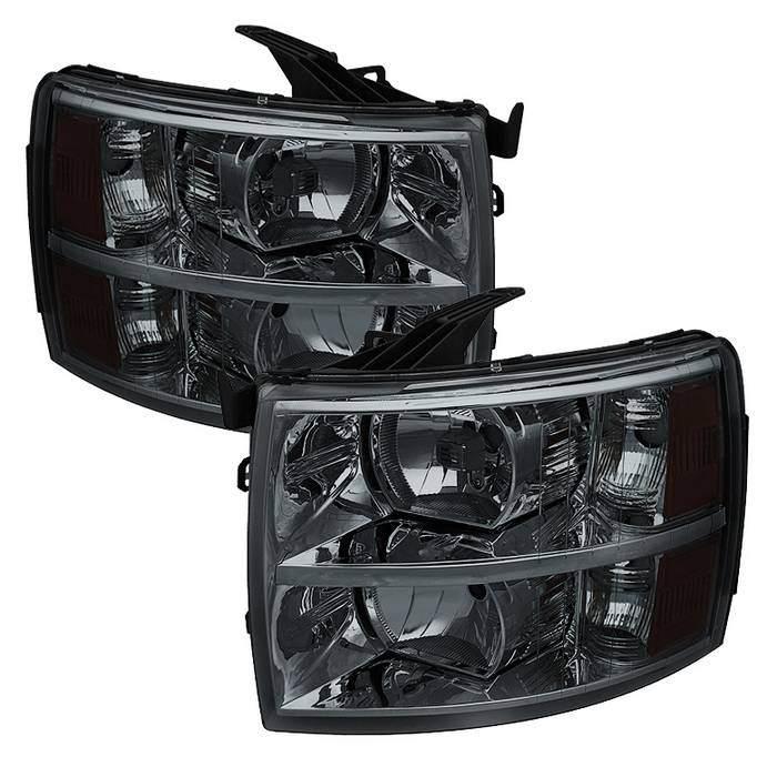 ( xTune ) Chevy Silverado 1500 07-13  2500HD/3500HD 07-14 Crystal Headlights - Smoke