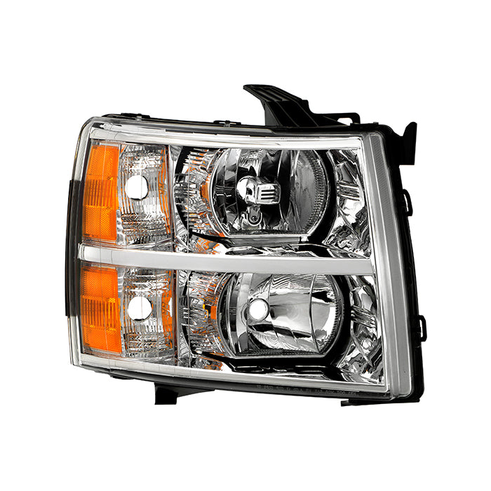 ( OE ) Chevy Silverado 1500 07-13  2500HD/3500HD 07-14 Crystal Headlights - Low Beam-H11(Not Included) ; High Beam-HB3(Not Included) ; Signal-3157A(Not Included) - Right