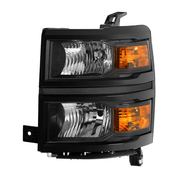 ( POE ) Chevy Silverado 1500 2014-2015 (Fit 2014 new body style models only; Does not fit HD models) Black Driver Side Headlight -OEM Left