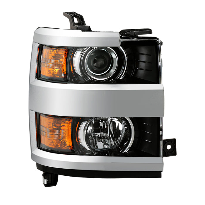 ( POE ) Chevy Silverado 2500 3500 HD 2015-2019 Halogen Models with Chrome Bezel - OEM Style Passenger Side Headlight - Low Beam-H11(Not Included) ; High Beam-9005(Not Included) ; Signal-7443(Not Included) - Right ( Interchange # 84096573 # GM2503416 )