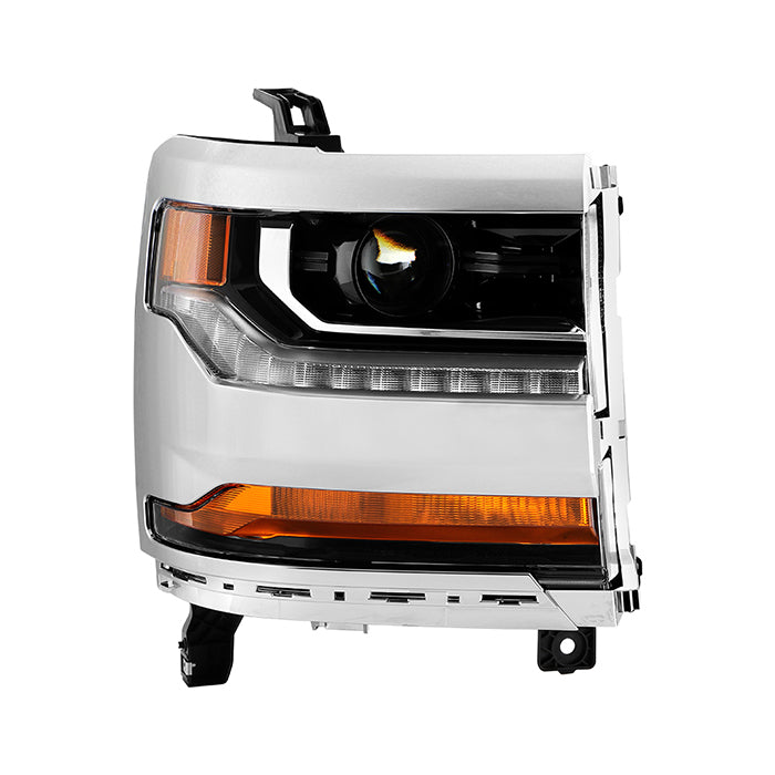 ( POE ) Chevy Silverado 1500 2016-2018 Xenon HID Models Only ( Do Not Fit 2500HD 3500HD and Factory LED Headlight Models ) OEM Style Passenger Side Headlight - Low Beam-D5S(Not Included) ; High Beam-D5S(Not Included) ; Signal-7443(Not included) - Right