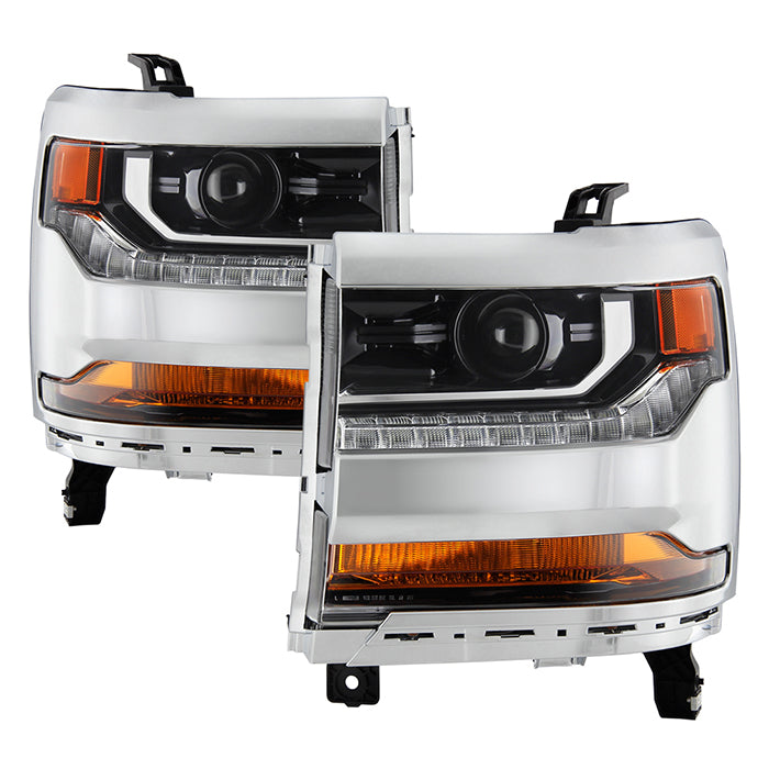 ( POE ) Chevy Silverado 1500 16-18 Xenon HID Models Only ( Do Not Fit 2500HD 3500HD and Factory LED Headlight Models ) OEM Style Headlight - Low Beam-D5S(Not Included) ; High Beam-D5S(Not Included) ; Signal-7443(Included) - OE SET