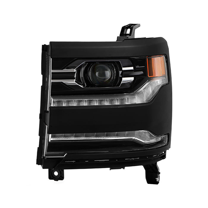 ( POE ) Chevy Silverado 1500 16-18 Full LED Models Only Driver Side Headlight - OE Black Left