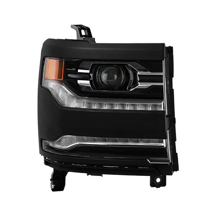 ( POE ) Chevy Silverado 1500 16-18 Full LED Models Only Passenger Side Headlight - OE Black Right