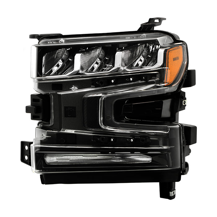( POE ) Chevy Silverado Full LED DRL and High/Low Beam w/Halogen Signal bulb Headlight - OE Left