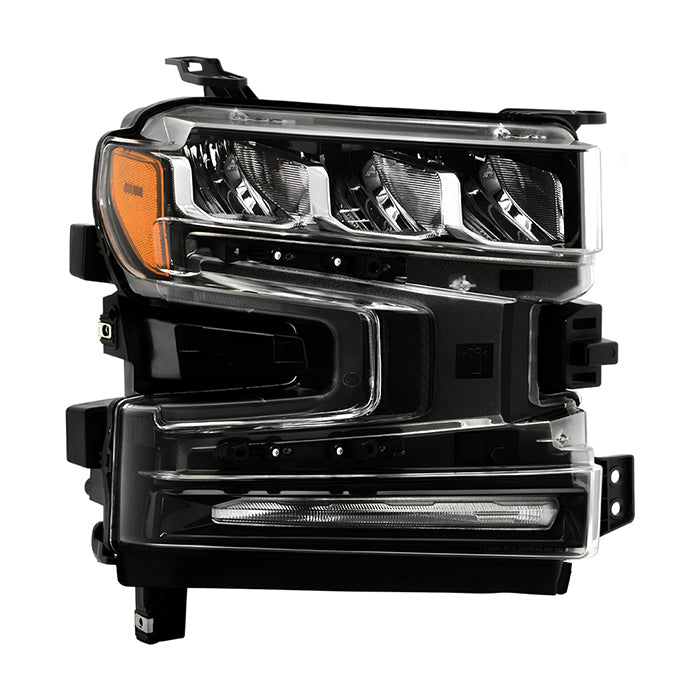 ( POE ) Chevy Silverado Full LED DRL and High/Low Beam w/Halogen Signal bulb Headlight - OE Right