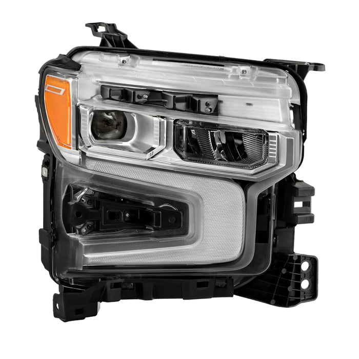 ( POE ) Chevy Silverado 22-24 1500 (LTZ  RST W/REDLINE) LED Reflector (high intensity) with LED signature curtain DRL and White tracer animation Headlight - OE Left
