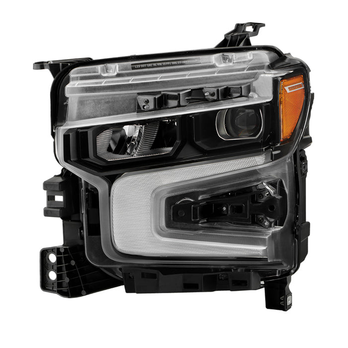 ( POE ) Chevy Silverado 22-24 1500 (Trail Boss  RST W/ RALLY EDITION) LED reflector with LED signature DRL and Amber tracer animation Black Bezel Headlight - OE Black Left