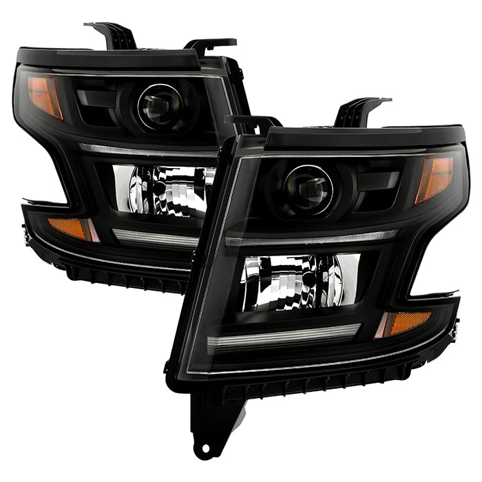 ( POE ) Chevy Suburban 2015-2019 / Tahoe 2015-2019 Tahoe Halogen Models Only ( Do not fit Xenon HID and Projector Models ) OEM Style Headlights - Low Beam-H11(Included) ; High Beam-HB3(Included) ; Signal-7440A(Not Included) - Black