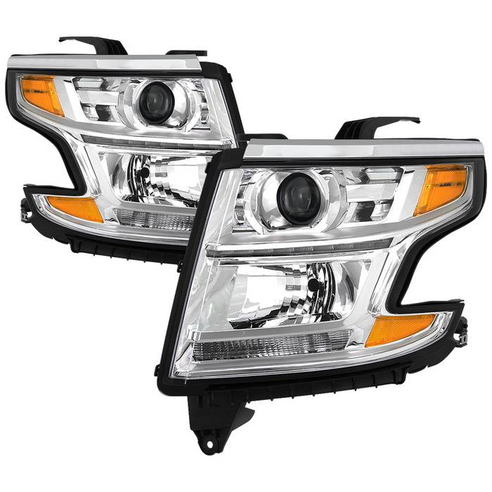 ( POE ) Chevy Suburban 2015-2019 / Tahoe 2015-2019 Tahoe Halogen Models Only ( Don‘t fit Xenon HID and Projector Models ) OEM Style Headlights - Low Beam-H11(Included) ; High Beam-HB3(Included) ; Signal-7440A(Not Included) - Chrome