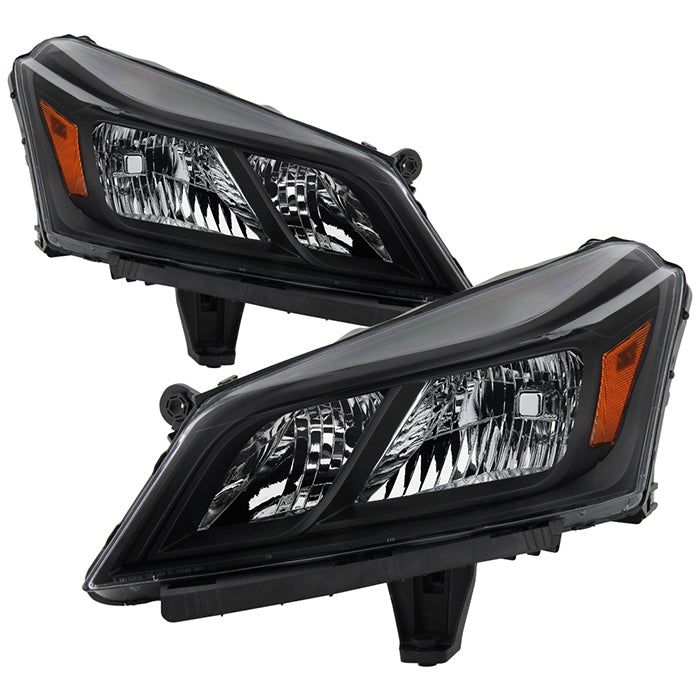 ( xTune ) Chevy Traverse 2013-2017 OEM Style Headlights - Left and Right - Low Beam-H11(Not Included) ; High Beam-H7(Not Included) - Black