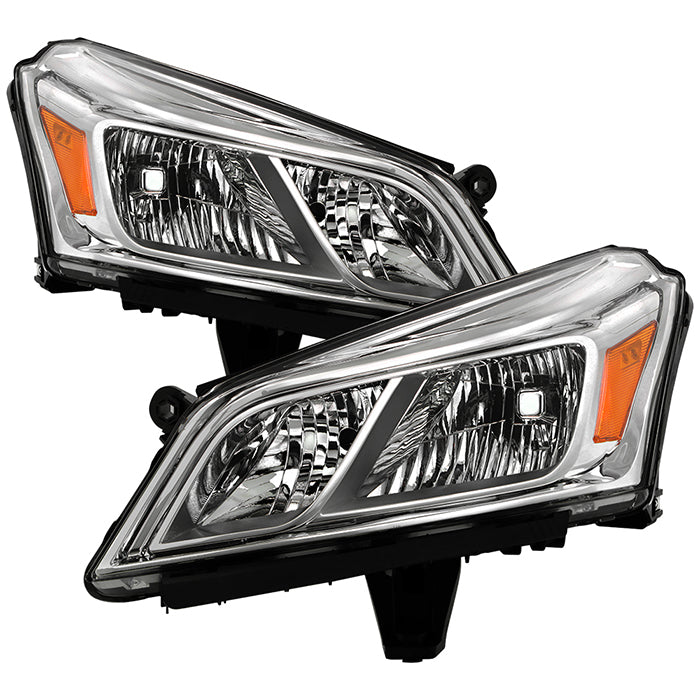 ( OE ) Chevy Traverse 2013-2017 OEM Style Headlights - Left and Right - Low Beam-H11(Not Included) ; High Beam-H7(Not Included) - Chrome