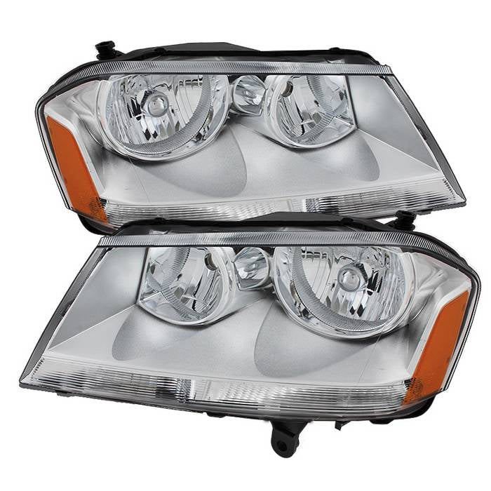 ( Akkon ) Dodge Avenger 08-17 Crystal Headlights - Low Beam-HB4(Included) ; High Beam-HB3(Included) ; Signal-3457NAK(Included) - Chrome