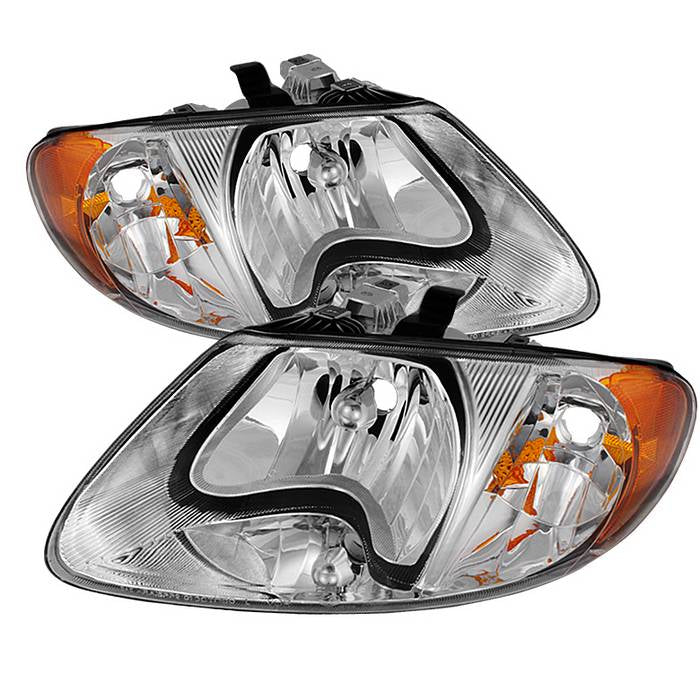 ( Akkon ) Dodge Caravan & Grand Caravan 01-07 / Chrysler Town & Country (except ‘05-07 119 inch  long wheel base) 01-07 / Chrysler Voyager & Grand Voyager 01-03 Crystal Headlights - Chrome