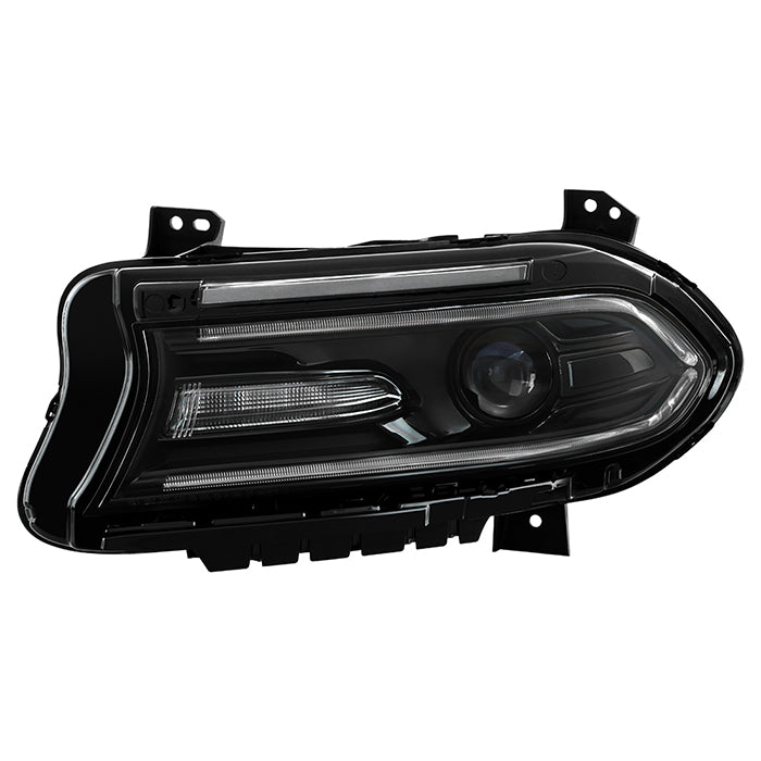 ( POE ) Dodge Charger 2015-2022  (No Side logo) w/LED DRL Halogen Headlight - Low Beam-HB3(Not Included) ; High Beam-HB3(Not Included) ; Signal-LED - OE Left