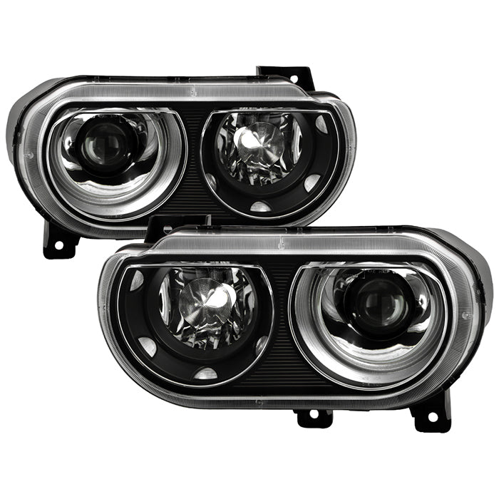( Akkon ) Dodge Challenger 08-14 Xenon HID Model Only ( Don‘t fit Halogen Model ) Projector Headlamps - Black