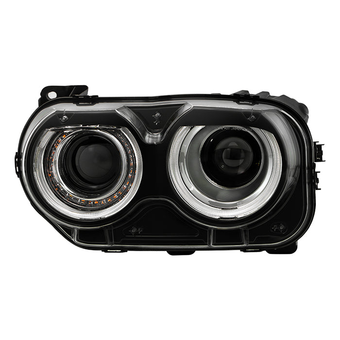 ( POE ) Dodge challenger 15-20 Halogen w/LED DRL Headlight - Low Beam-H1R2(Included) ; High Beam-H1R2(Included) ; Signal-LED - OE Left