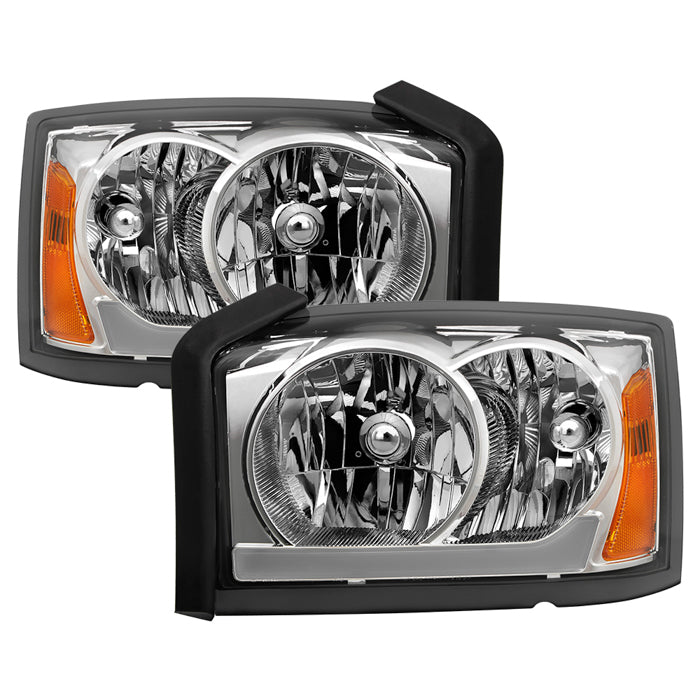 ( Akkon ) Dodge Dakota 05-07 DRL LED Light Bar Headlights - Chrome