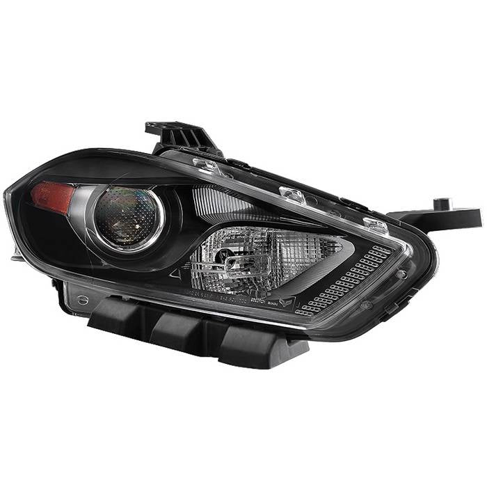 ( Akkon ) Dodge Dart 13-16 Halogen Only (Don‘t Fit HID models ) Passenger Side Projector Headlight -OEM Right - Black