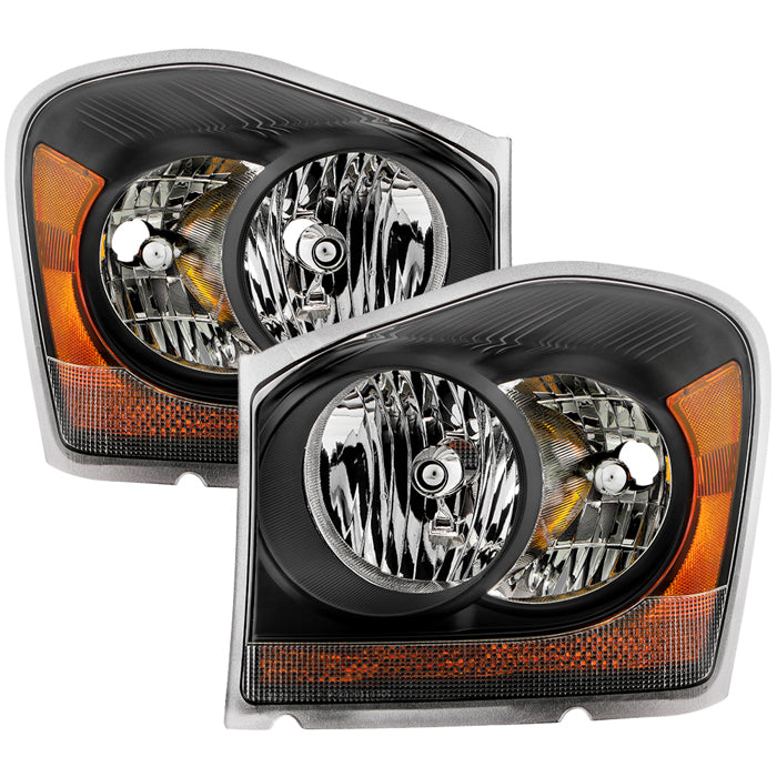 ( Akkon ) Dodge Durango 04-06 OEM Headlamps - Low Beam-H13(Not Inclided) ; High Beam-H13(Not Included) ; Signal-3157A(Included) ; Parking-194(Included) - Black