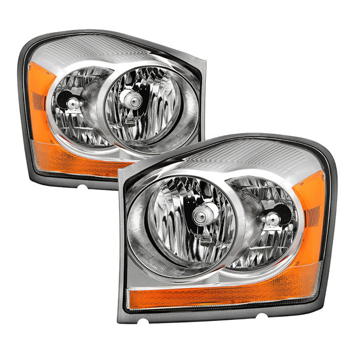 ( Akkon ) Dodge Durango 04-06 OEM Headlamps - Low Beam-H13(Not Inclided) ; High Beam-H13(Not Included) ; Signal-3157A(Included) ; Parking-194(Included) - Chrome