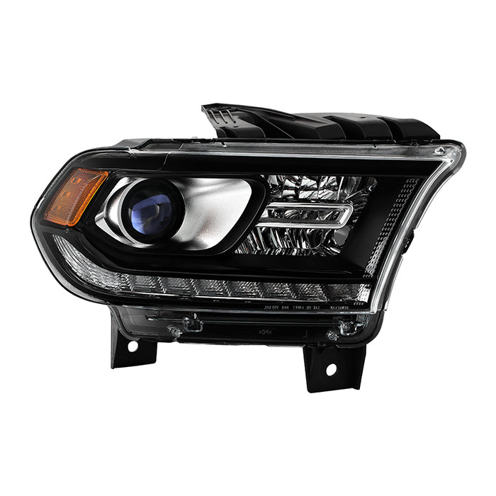 ( OE ) Dodge Durango 2016-2020 Halogen with DRL LED Models Only  ( Do Not Fit Xenon HID Models ) OEM Style Passenger Side Headlight - Right - Low Beam-HB3(Not Included) - High Beam-HB3(Not Included) - Signal-3157NA(Not Included) -  Black